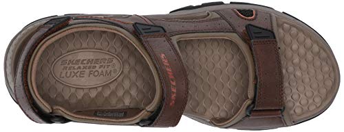 Skechers Tresmen Hirano, Sandalias de Punta Descubierta Hombre, Marrón (Brown Synthetic Brn), 41 EU