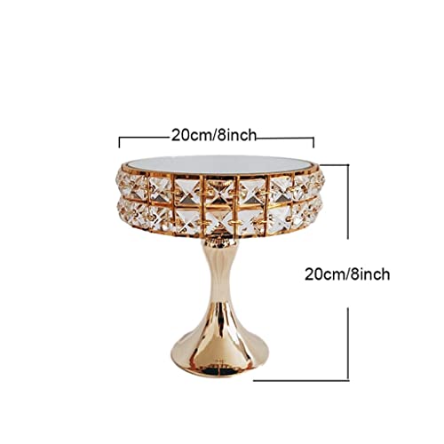 SLATIOM 1 set cuadrado cristal oro color cuadrado bandeja decorativa pastel juego cuadrado cristal (Color : A)