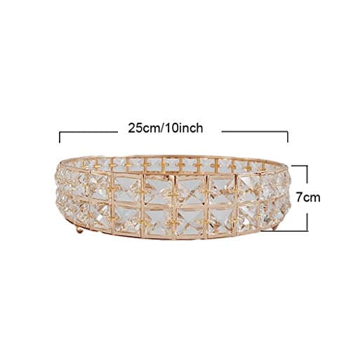 SLATIOM 1 set cuadrado cristal oro color cuadrado bandeja decorativa pastel juego cuadrado cristal (Color : A)