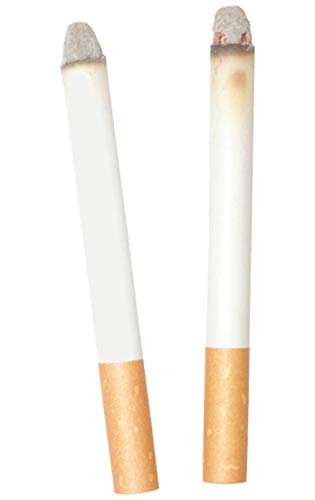 Smiffy's-11047 Cigarros postizos, 2, Color Blanco, No es Applicable (11047)