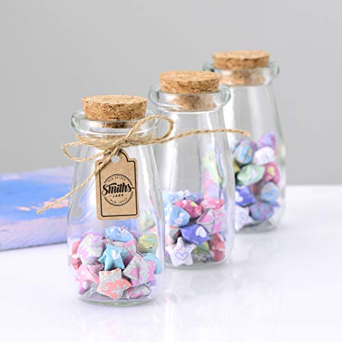Smith's Mason Jars Juego de 12 Mini Tarros de Cristal de 100 ML con Tapas de Corcho | Botellas Pequeñas de Boticario Ideales Para Almacenamiento de Alimentos, Tarros de Especias, Artes y Manualidade