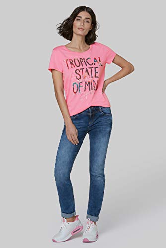 Socx - Camiseta para mujer con diseño de espalda decorativa Rosa Lush Rose. S