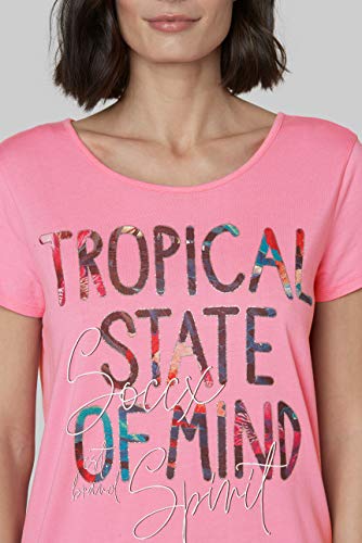 Socx - Camiseta para mujer con diseño de espalda decorativa Rosa Lush Rose. S