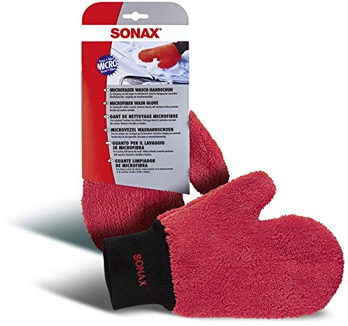 SONAX Guante de lavado de microfibras (1 unidad) para la limpieza de vehículos en el área exterior | N.° 04282000