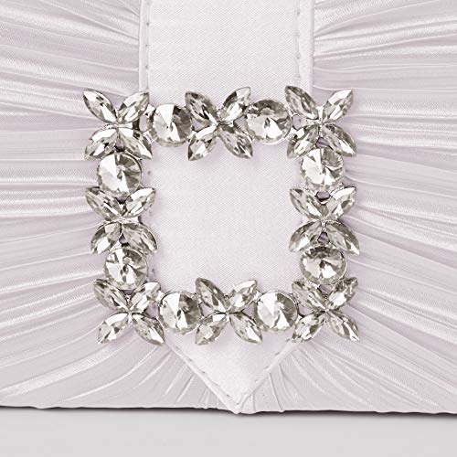 SwankySwans Chloe, Bolsa de Embrague para Mujer, Silver, Medium