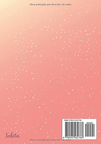 Tabita: Cuaderno de notas A5 | Nombre personalizado Tabita | Regalo de cumpleaños para la esposa, mamá, hermana, hija .. | Diseño: mariposa | 120 páginas rayadas, formato A5 (14.8 x 21 cm)
