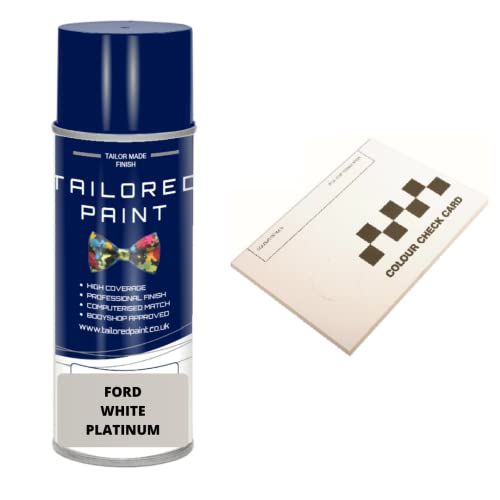 Tailored Paint Pintura en aerosol para Ford Fiesta ST Mk7 2009-Present White Platinum Pearl 9VJGWHA (Aerosol Spray Paint)