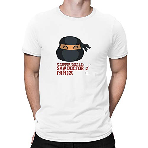 Teeburon Career Goals Saw Doctor Ninja Face Camiseta S