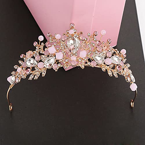 Tiara Corona de Cristal con Diadema de mujer Diamantes de imitación para Corona Nupcial Proms de Boda Desfiles Princesas Fiesta de Navidad de cumpleaños Regalo para niñas de 2 a 16 años