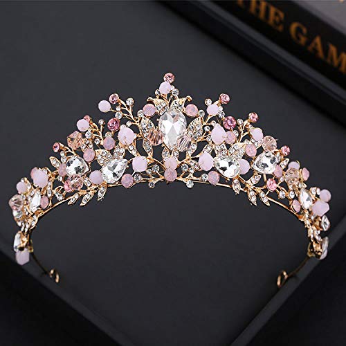 Tiara Corona de Cristal con Diadema de mujer Diamantes de imitación para Corona Nupcial Proms de Boda Desfiles Princesas Fiesta de Navidad de cumpleaños Regalo para niñas de 2 a 16 años