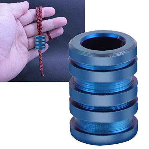 Titanium Knife Lanyard Bead, Parachute Cord Bead Paracord Bead Exterior EDC Pendant (Large) (Blue)