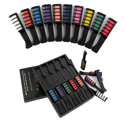 Tiza de Pelo, 10 colores temporales, para el pelo, para la decoración de fiestas de niños, decoración de vacaciones, cosplay