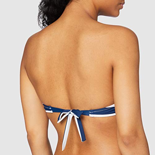Tommy Hilfiger Hanna Bandeau Top Bikini, Multicolor (Estate Blue/Classic White), 70C (Talla del Fabricante: C 70) para Mujer