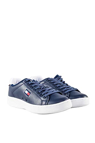 Tommy Jeans - Men's Navy Blue Sneakers with Logo Embroidery - Number 45