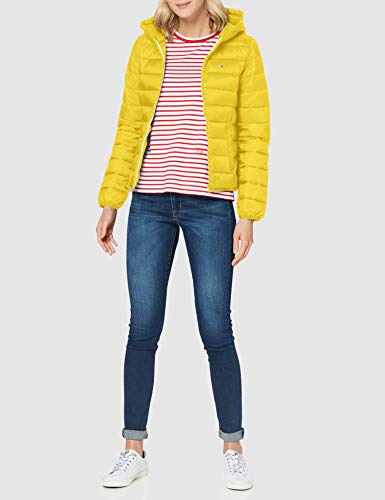 Tommy Jeans Tjw Hooded Quilted Zip Thru Chaqueta, Amarillo (Star Fruit Yellow), XL para Mujer