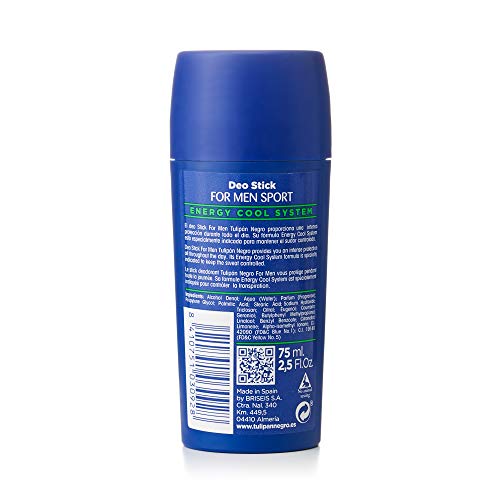 Tulipán Negro Desodorante en Stick for Men Sport, 6 Unidades x 75 Mililitros