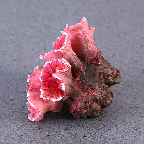 Ueetek Coral Artificial, Planta artificial de coral para acuario, plantas submarinas, decoración (rojo)