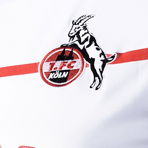 uhlsport Camiseta de Primera equipación del FC Colonia 2018/2019 para Hombre, Primera equipación, Primera equipación del FC Colonia, Hombre, 1003460011948, Blanco/Rojo, Small