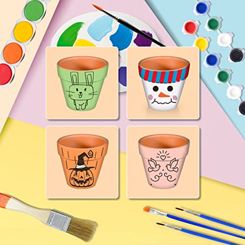 Ulikey Super Mini Macetas de Terracota, 16 Piezas Maceta de Pequeñas, 3cm Macetas Suculentas, Macetas de Plantas de Flores, Maceta de Jardinería, Mini Macetas de Terracota para Plantas Semillas Cactus