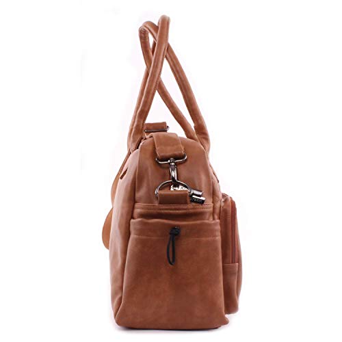 Unbekannt Kidzroom 030-8095-1 Bolso cambiador Vision Of Love – Piel sintética – Acolchado - Para padres marrón Talla:27*44*16cm