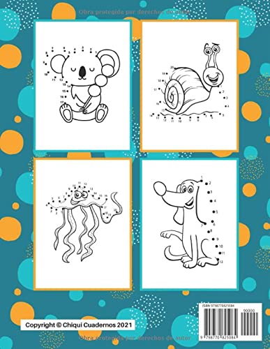 Une los puntos Animales: Libro de unir los puntos niños y niñas de 3, 4 y 5 años de edad | Pasatiempos infantiles | Cuaderno de actividades niños ... por punto | unir los números | Colorear niños