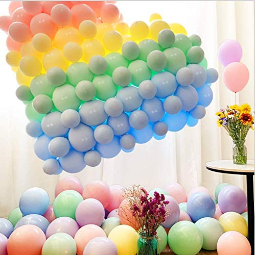 UNISHOP 100 Piezas de Globo Multicolor Pastel 17 cm diámetro, Globos de Látex para Bodas Fiestas de Cumpleaños y Decoración