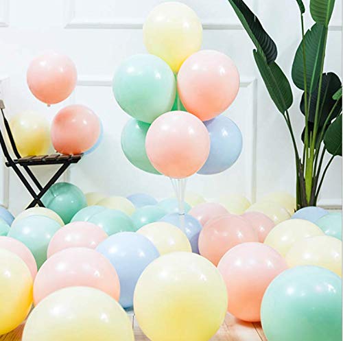 UNISHOP 100 Piezas de Globo Multicolor Pastel 17 cm diámetro, Globos de Látex para Bodas Fiestas de Cumpleaños y Decoración