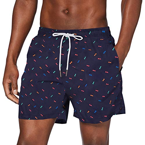 Urban Classics Pattern Swim Shorts Bañador para hombre, Gafas de sol Aop, S