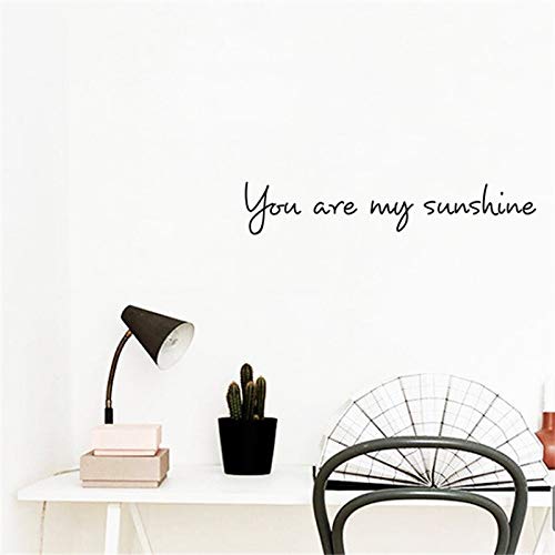 Usted es mi decoración de la etiqueta engomada de la pared del sol, para la decoración del dormitorio de los niños, calcomanía de frases, pegatinas de pared creativas A3 10x58cm