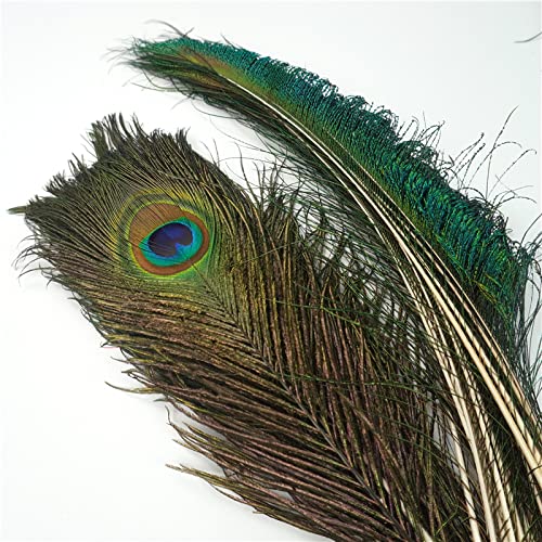 Venta al por mayor 100 Unids/lote Plumas de pavo real reales naturales para artesanías Floreros Decoración de ropa Plumas Carnaval Accesorios de boda Decoración-70-80CM 28-32 pulgadas