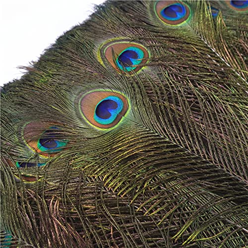 Venta al por mayor 100 Unids/lote Plumas de pavo real reales naturales para artesanías Floreros Decoración de ropa Plumas Carnaval Accesorios de boda Decoración-70-80CM 28-32 pulgadas
