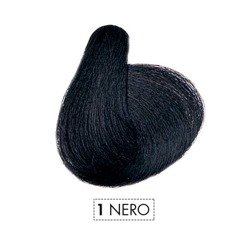 Vera Color, 1 Jet Black, Tinte Profesional Permanente, Tinte Pelo Mujer sin Amoníaco, con Queratina Vegetal, Aloe Vera y Bayas de Goji, Cobertura Total de las Canas, 100 ml