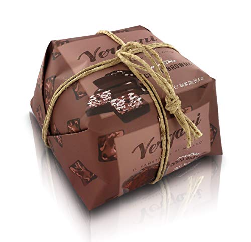 Vergani Panettone de Chocolate con Trocitos de Brownie en la Masa - 750 Gramos