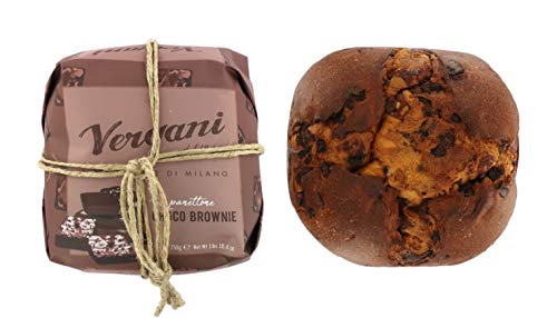 Vergani Panettone de Chocolate con Trocitos de Brownie en la Masa - 750 Gramos