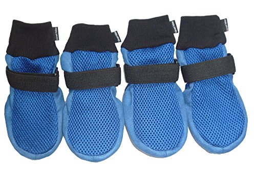 Vibrant Fellow Juego de 4 botas protectoras para perros con protección transpirable y antideslizante