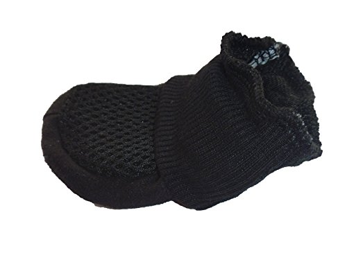 Vibrante Fellow pantalla canina perro Botas Transpirable Funda Y Antideslizante Color Negro Set de 4 tamaño M L XL