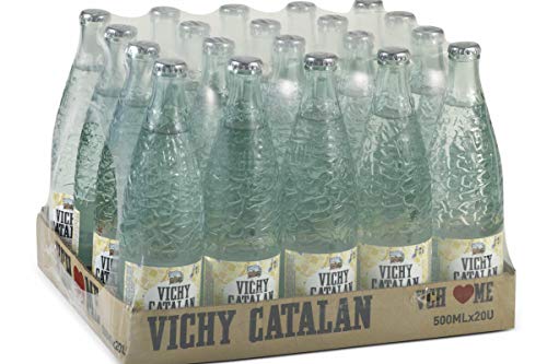 Vichy Catalán Agua Mineral con Gas botella cristal 1 litro - [Pack 12]