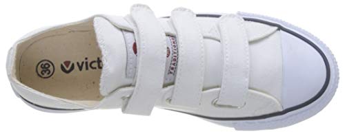 victoria Plano VICTORIA Basket Tribu Lona con Cierre DE Tira ADHERENTE 106555-WOMEN para Mujer Blanco 40
