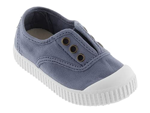 victoria Plano VICTORIA Tenis 1915 Inglesa Lona Tintada ALGODÓN TEÑIDO, ECOLÓGICO Y 30% Reciclado con ELÁSTICO Central SIN Cordones 106623-WOMEN para Mujer Azul 36