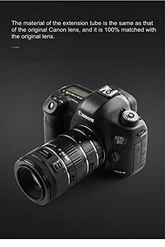 VILTROX DG-C AF Set de tubo de extensión macro para Canon EOS EF EF-S Lente y Canon Cámaras DSLR con tubos 12mm, 20mm e 36mm