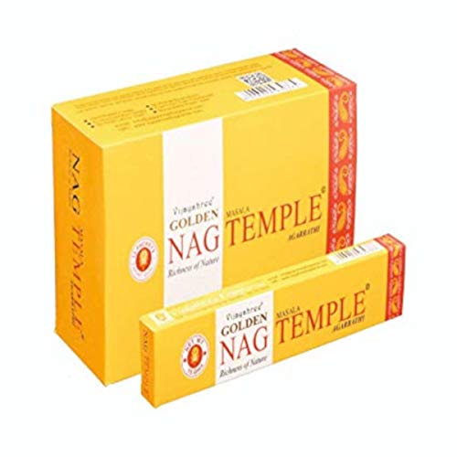 VISAYSHREE Incienso Golden NAG Temple 15 grs