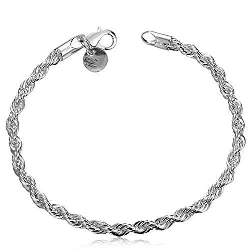 WEFH Pulsera de Plata 925, joyería Americana, centelleante, Plata