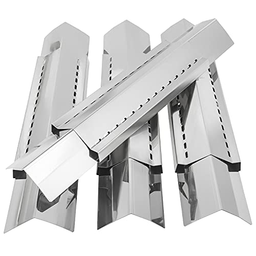 WELL GRILL - Juego de 4 placas de calor ajustables universales de acero inoxidable para parrilla King, Aussie, Charmglow, Brinkmann, Uniflame, Lowes (30,5 cm a 66 cm de largo, 10,16 cm de ancho).