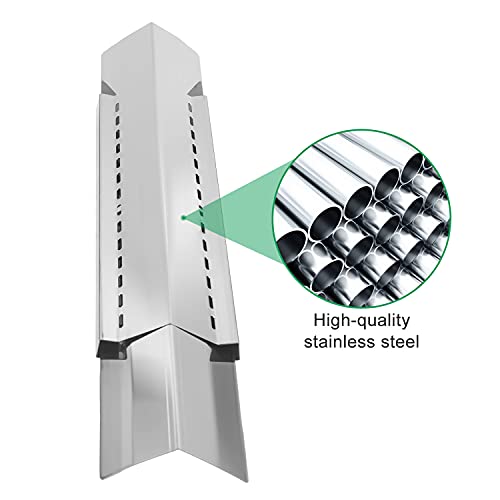 WELL GRILL - Juego de 4 placas de calor ajustables universales de acero inoxidable para parrilla King, Aussie, Charmglow, Brinkmann, Uniflame, Lowes (30,5 cm a 66 cm de largo, 10,16 cm de ancho).