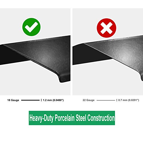 WELL GRILL - Placa de calor para barbacoa, barra de saborizante ajustable, piezas de repuesto, protector térmico de acero porcelánico, longitud se extiende desde 11,8 a 53,3 cm, 4 unidades