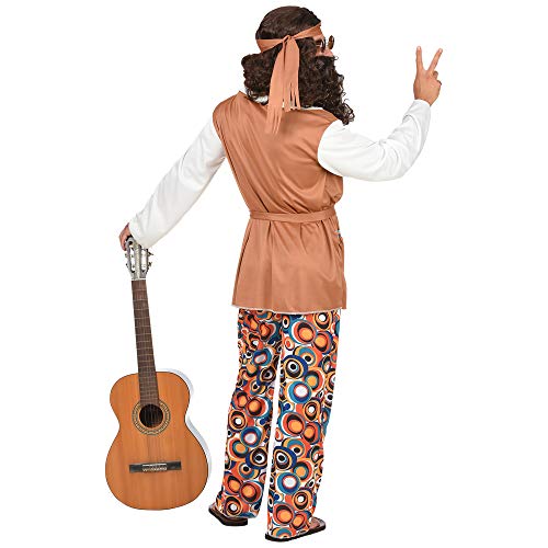 WIDMANN Disfraz de hippie para adultos, multicolor, extra-large (02594)