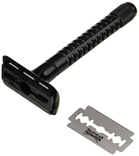 Wilkinson Sword Classic - Máquina de Afeitado Clásico Masculino + 5 Hojas de Afeitar de Doble Filo