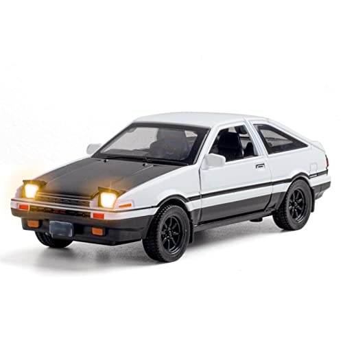 XDWDM Aleación 1:28 Coche De Juguete para Initial D para AE86 Coches De Aleación De Juguete De Metal Fundidos Y Vehículos De Juguete Modelo De Coche En Miniatura (Color : White)