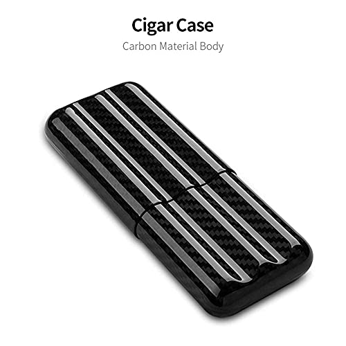 XIAOQIANG Caja de cigarros portátiles,Humidor Viaje Cable Humidor de cigarros,caja de almacenamiento de cigarros tiene hasta 2-3 cigarros,material de soldadura de carbono,for negocios de viajes (negro