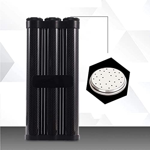 XIAOQIANG Tubo de cigarro de fibra de carbono Viaje portátil 2/3 TUBO Caso de cigarro Jar Humidificador Humidor Mini Caja de cigarro Bolsillo Caja decorativa al aire libre (color:for 2 cigarros)
